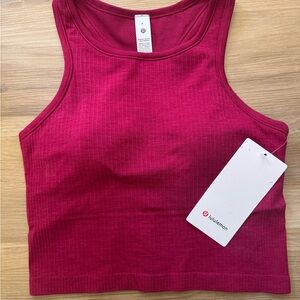 Lululemon Ebb to Street Cropped Racerback Tank size 6 NWT